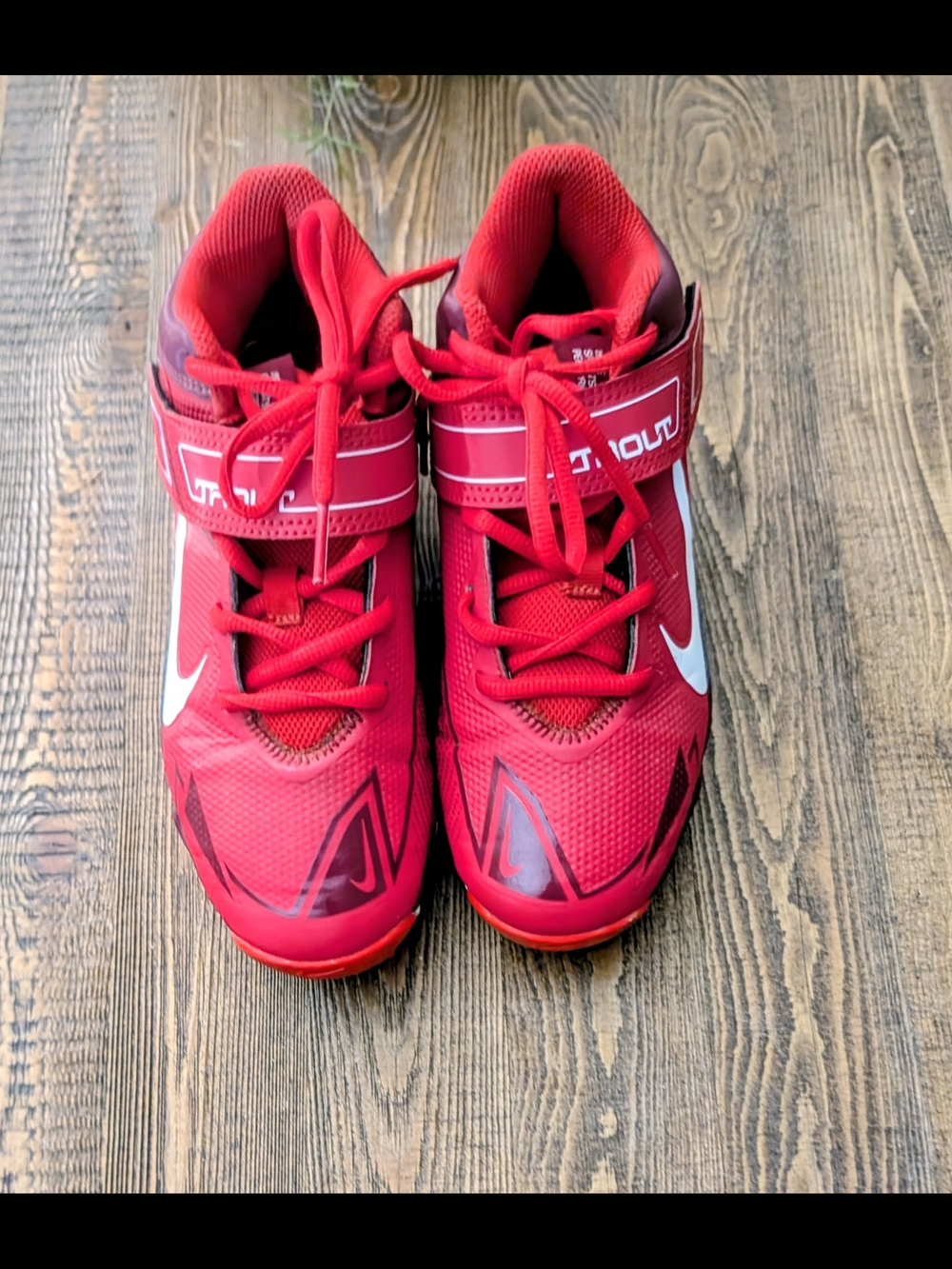 Nike Red Kids Sneakers with White Swoosh